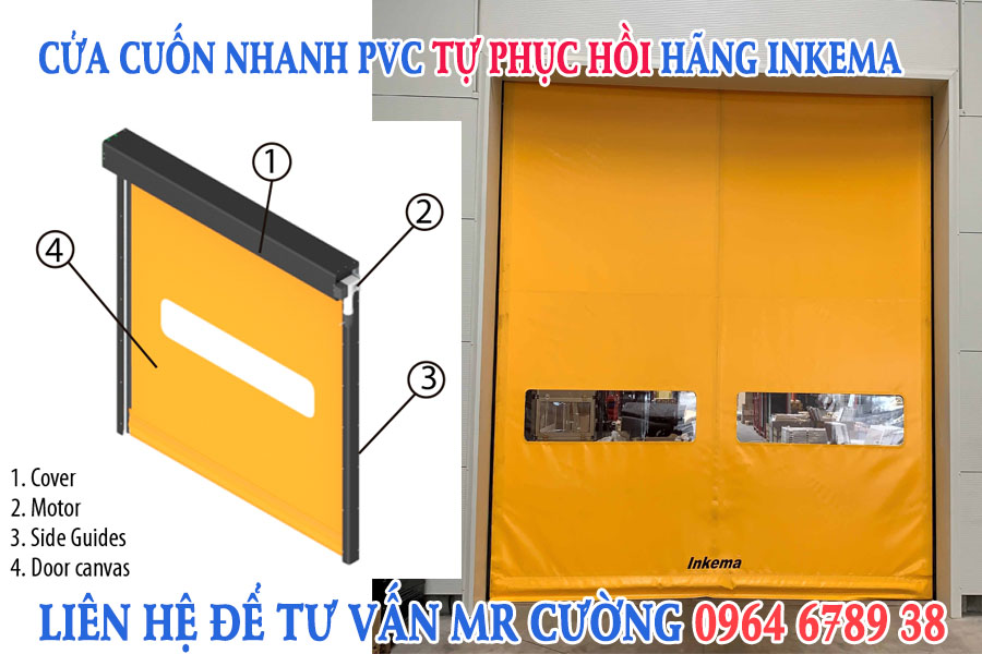 Cửa cuốn nhanh PVC Tự Phục Hồi Hãng InKema